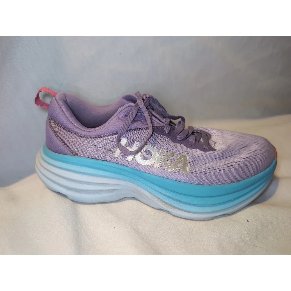 HOKA ONE ONE Women's Bondi 8 Running Shoe 1127952 Chalk Violet Pastel Lilac 8.5B